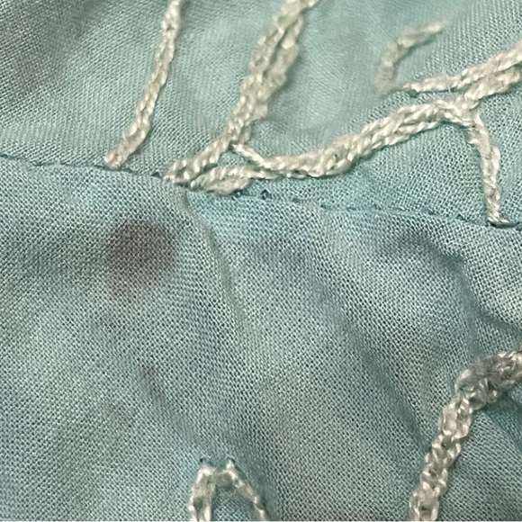 Sandy Starkman Vintage Women's Long Sleeve Floral Embroidered Top Blue Size XL - Picture 15 of 15